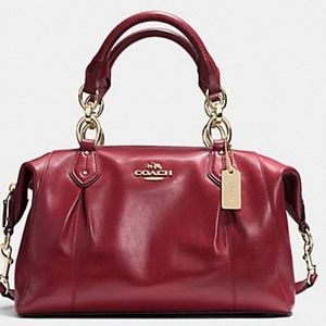 COACH Colette Crimson Red Leather Satchel